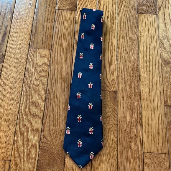 Vintage Hillhouse Ltd Silk Tie Hand Sewn Blue Preppy Collegiate Wedding Office
